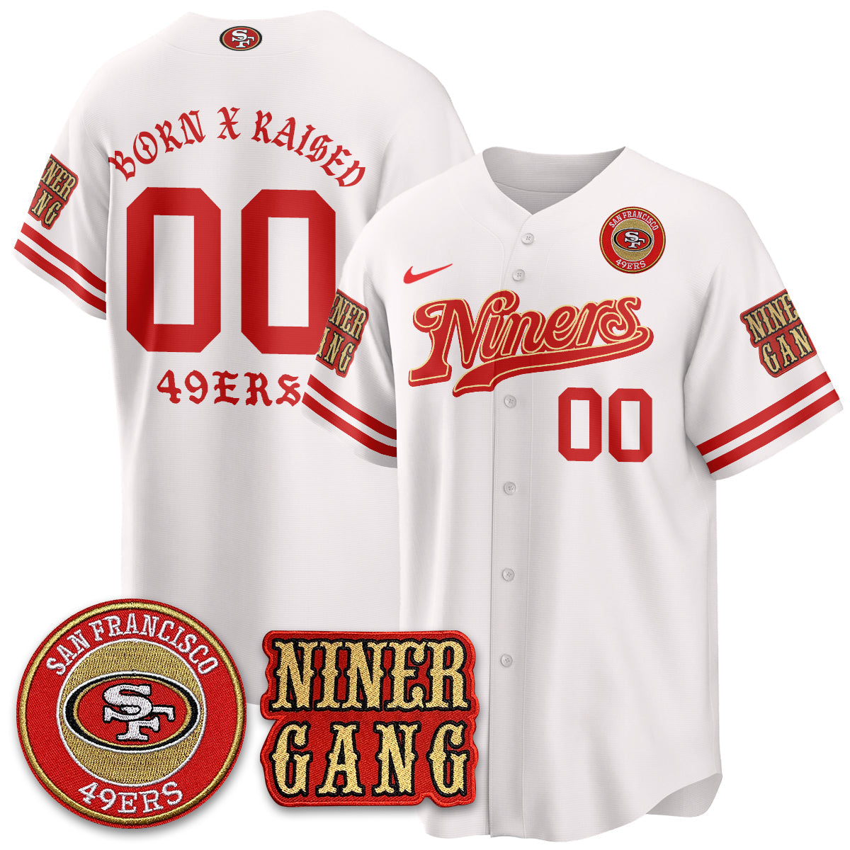 SF Born x Raised Baseball Jersey - Stitched