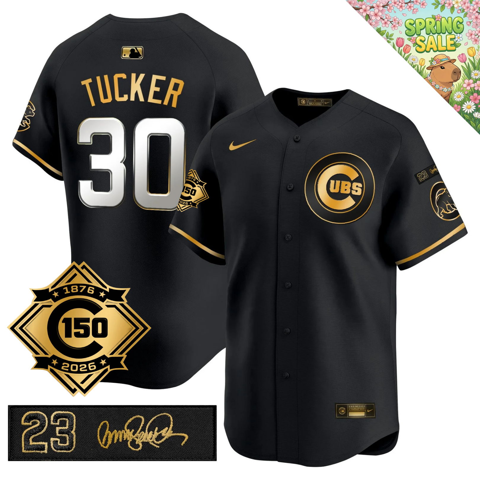 CHC 150th Anniversary & 'Ryne Sandberg Tribute' Limited Blue Jersey - Stitched