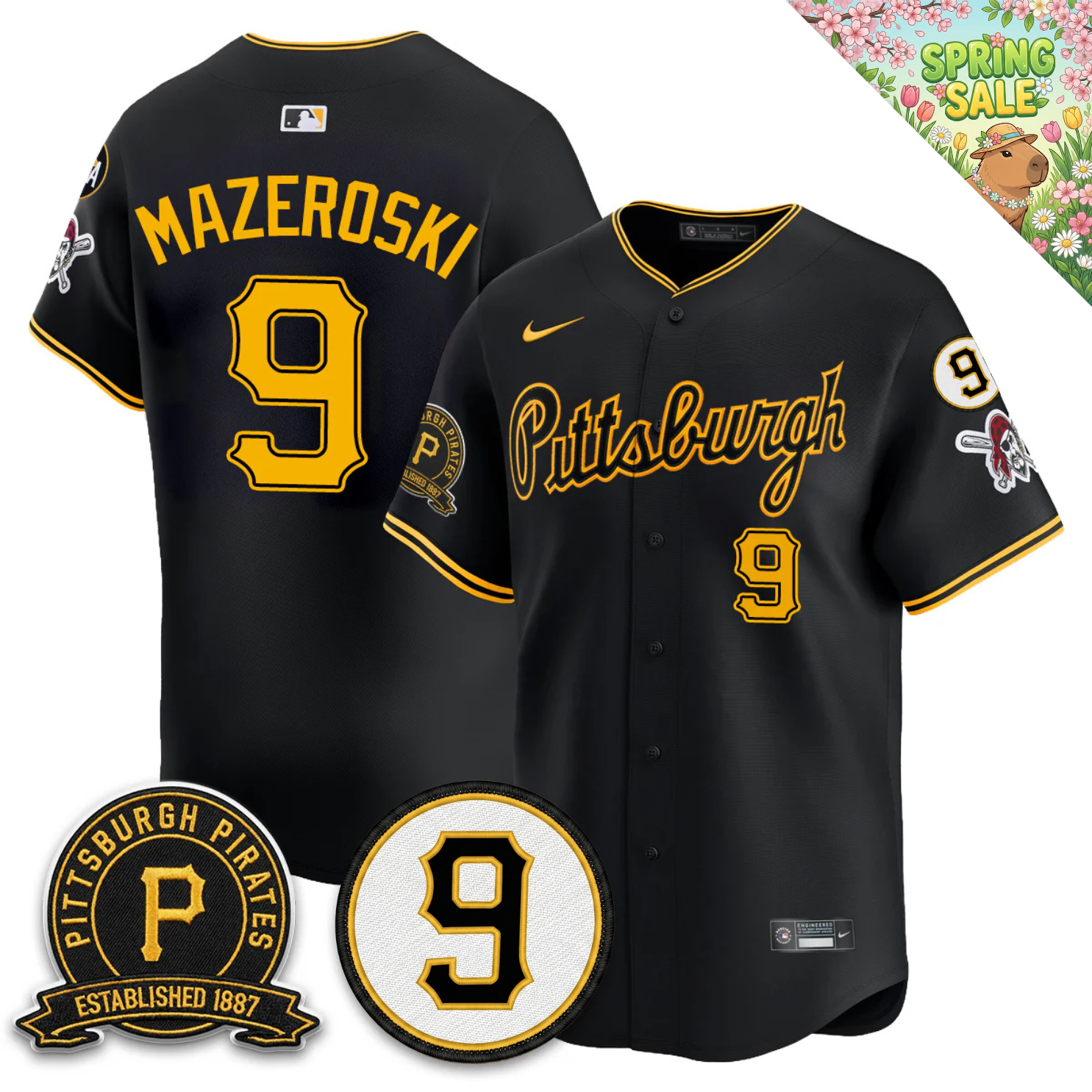 PIT 2026 Limited City Connect Jersey - Bill Mazeroski & EST 1887 Patch - Stitched