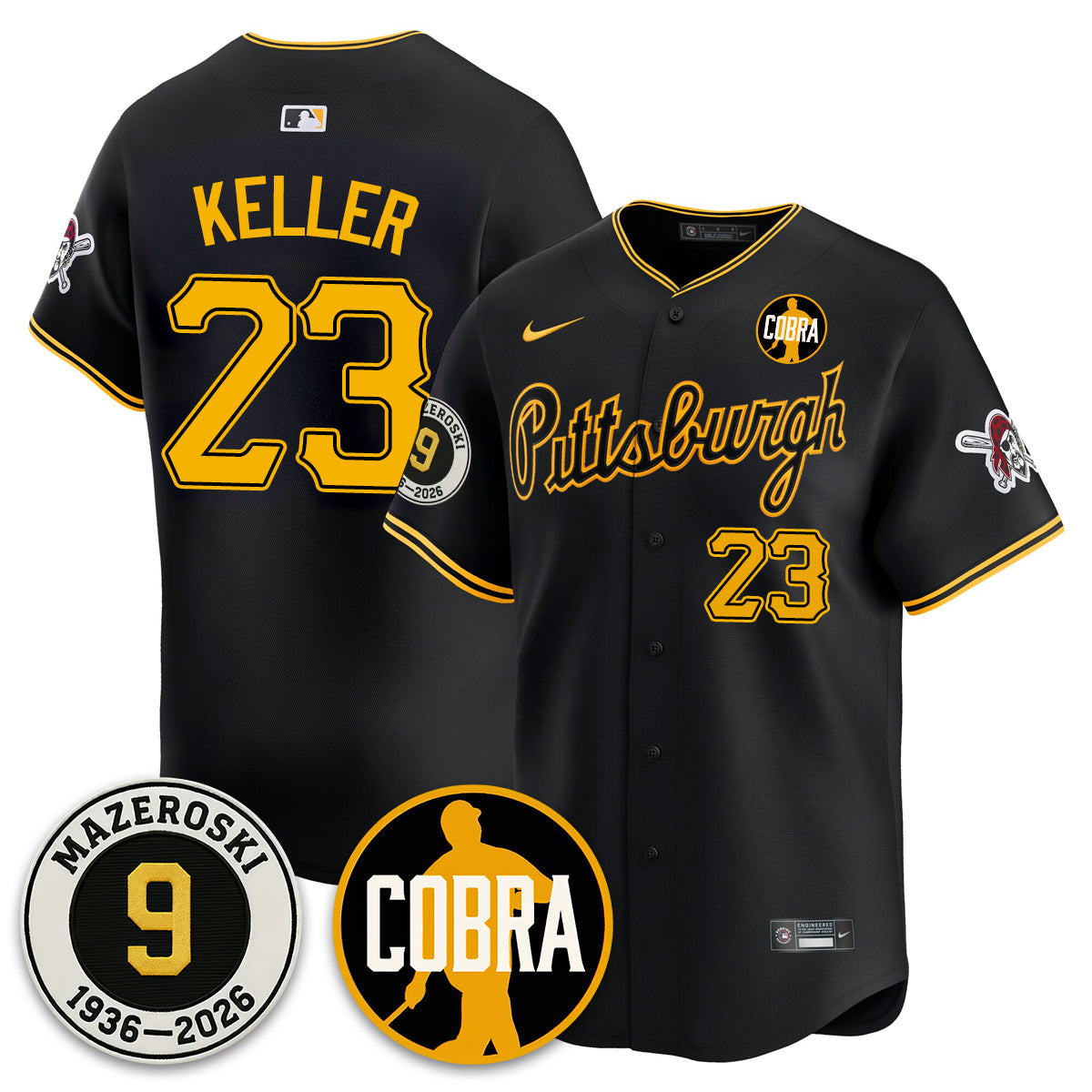 PIT Memories Vapor Limited Jersey - Bill Mazeroski Patch - Stitched