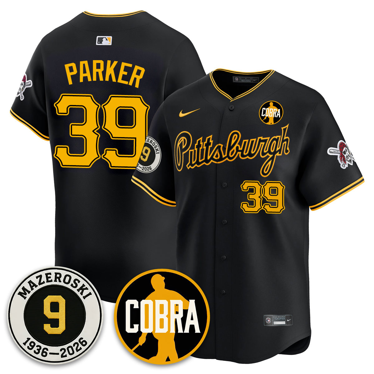 PIT Memories Vapor Limited Jersey - Bill Mazeroski Patch - Stitched