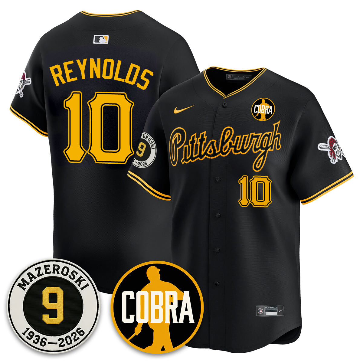 PIT Memories Vapor Limited Jersey - Bill Mazeroski Patch - Stitched