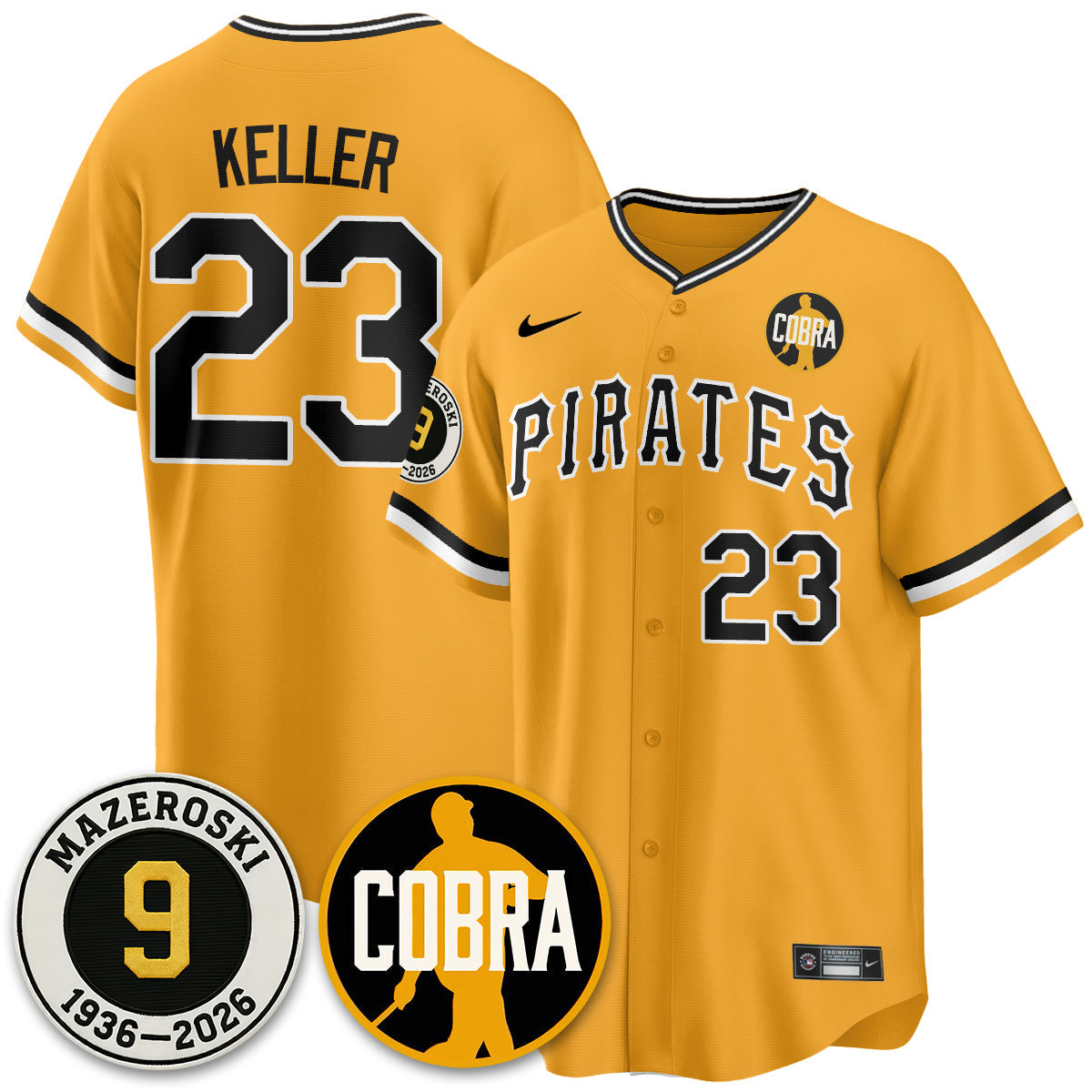 PIT Memories Vapor Limited Jersey - Bill Mazeroski Patch - Stitched