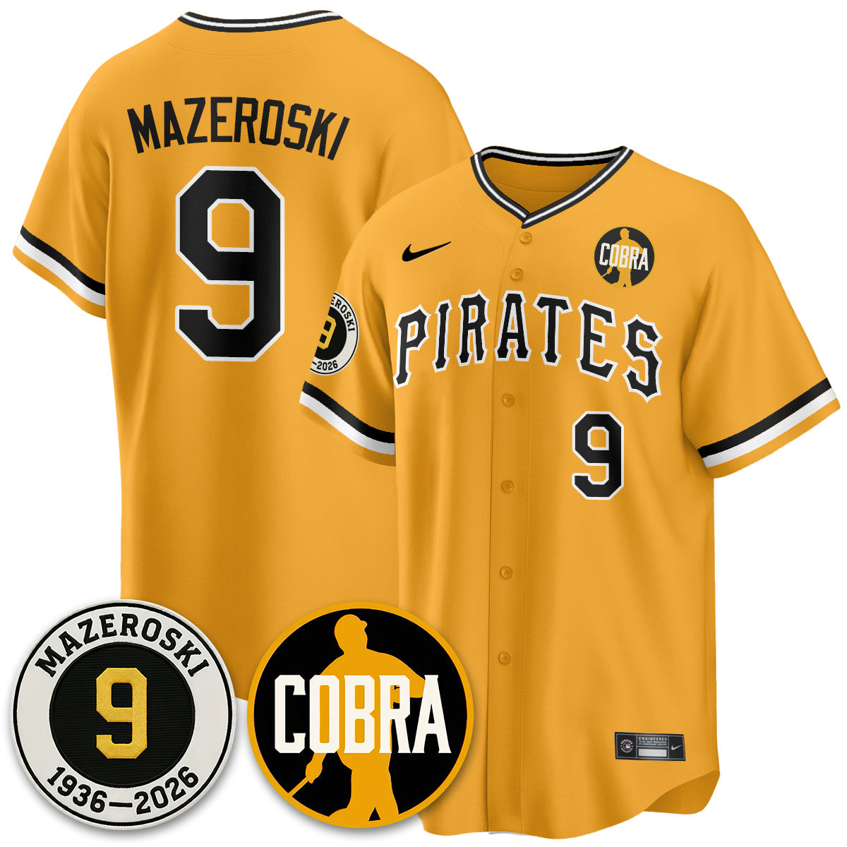PIT Memories Vapor Limited Jersey - Bill Mazeroski Patch - Stitched