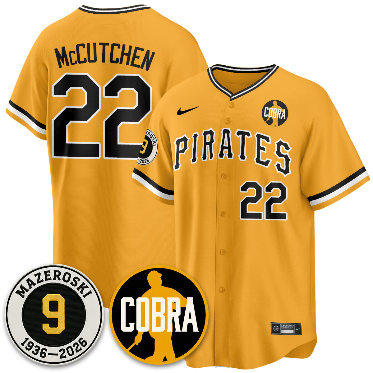 PIT Memories Vapor Limited Jersey - Bill Mazeroski Patch - Stitched