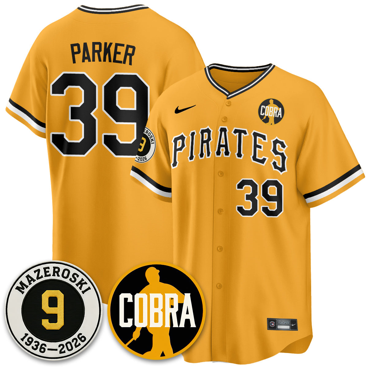PIT Memories Vapor Limited Jersey - Bill Mazeroski Patch - Stitched