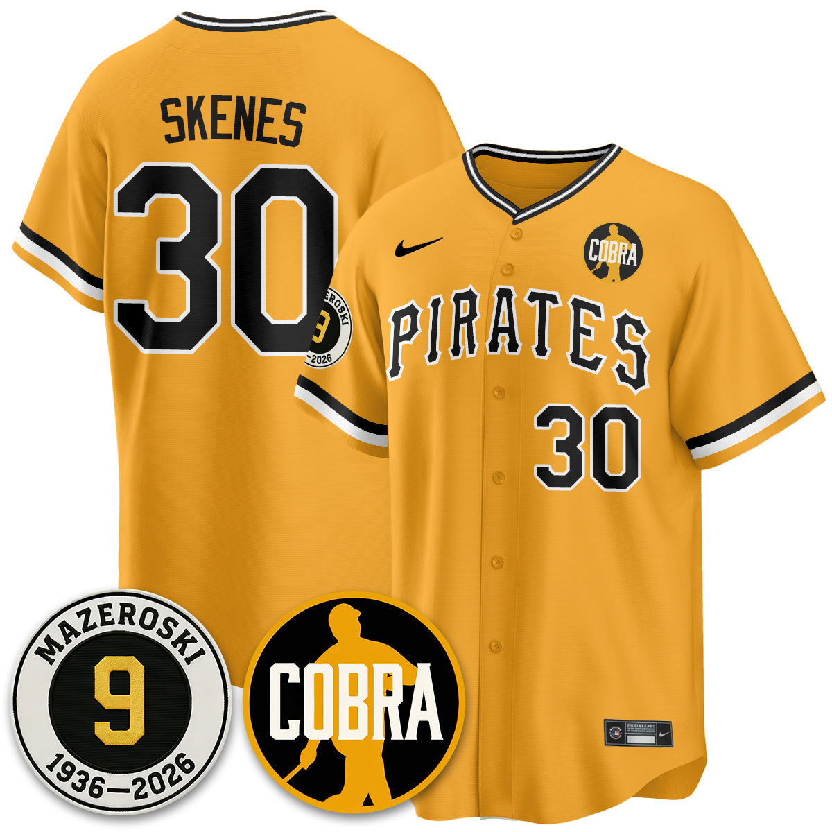PIT Memories Vapor Limited Jersey - Bill Mazeroski Patch - Stitched