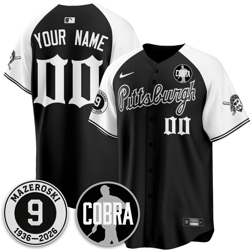 PIT Memories Vapor Limited Gothic Jersey - Bill Mazeroski Patch - Stitched