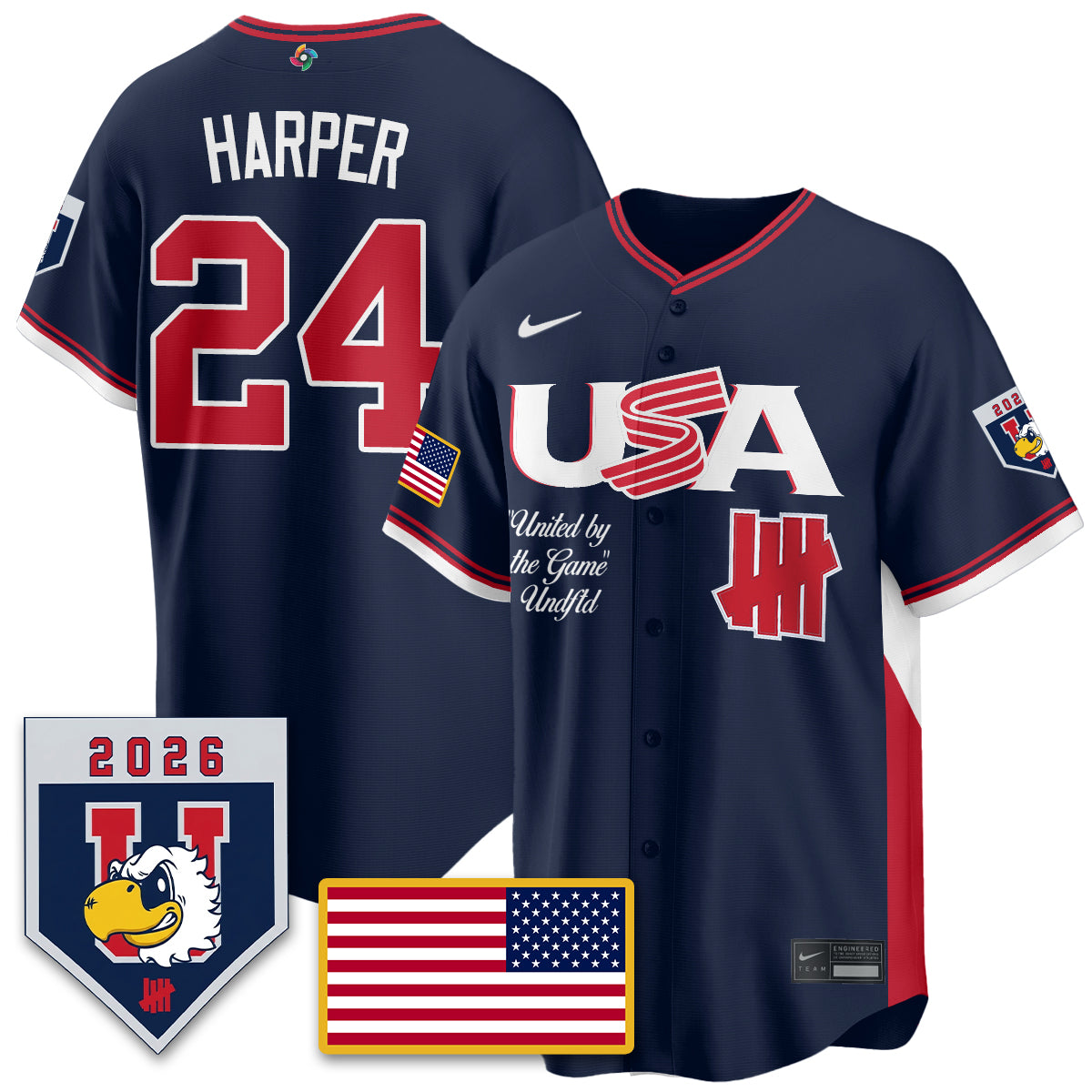 USA Baseball x Undefeated 2026 World Baseball Classic Limited Jersey - Stitched