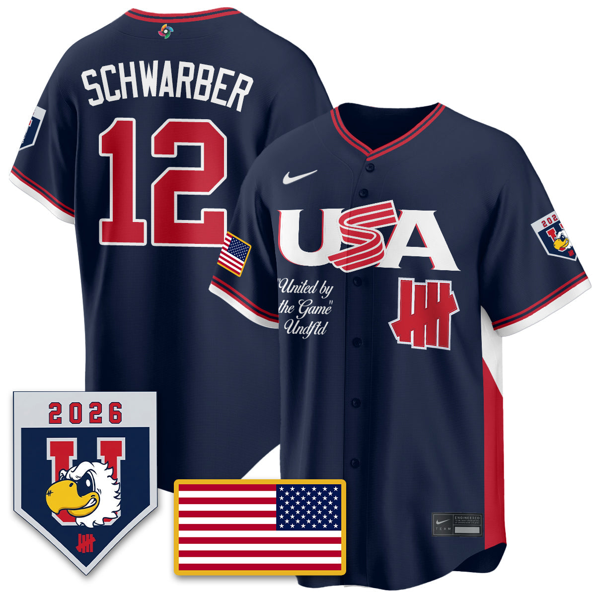 USA Baseball x Undefeated 2026 World Baseball Classic Limited Jersey - Stitched
