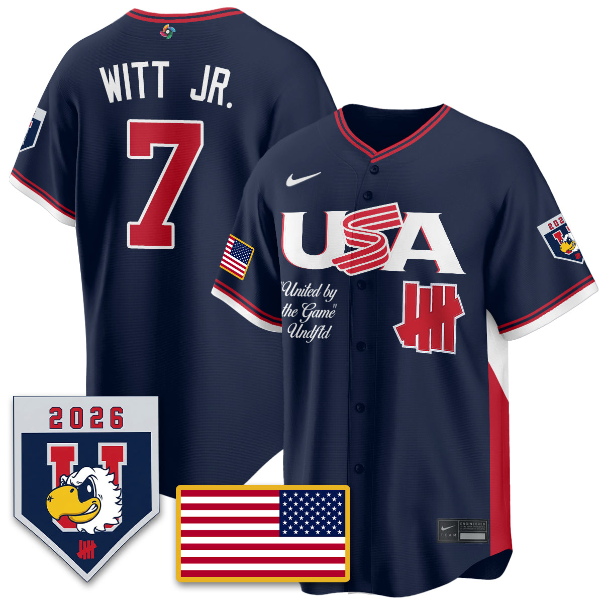 USA Baseball x Undefeated 2026 World Baseball Classic Limited Jersey - Stitched