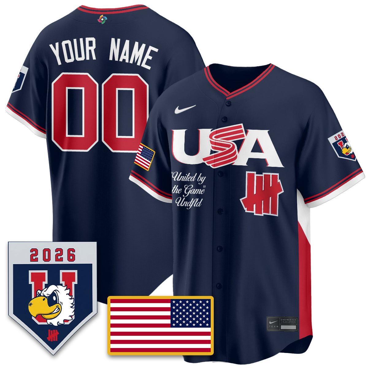 USA Baseball x Undefeated 2026 World Baseball Classic Limited Jersey - Stitched