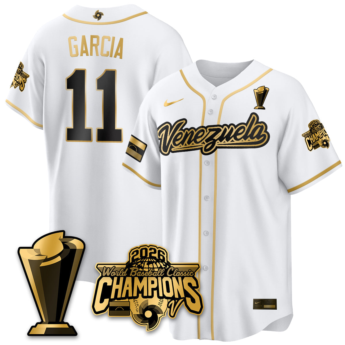 Venezuela Baseball 2026 World Baseball Classic Champions Limited Jersey V2 - Stitched