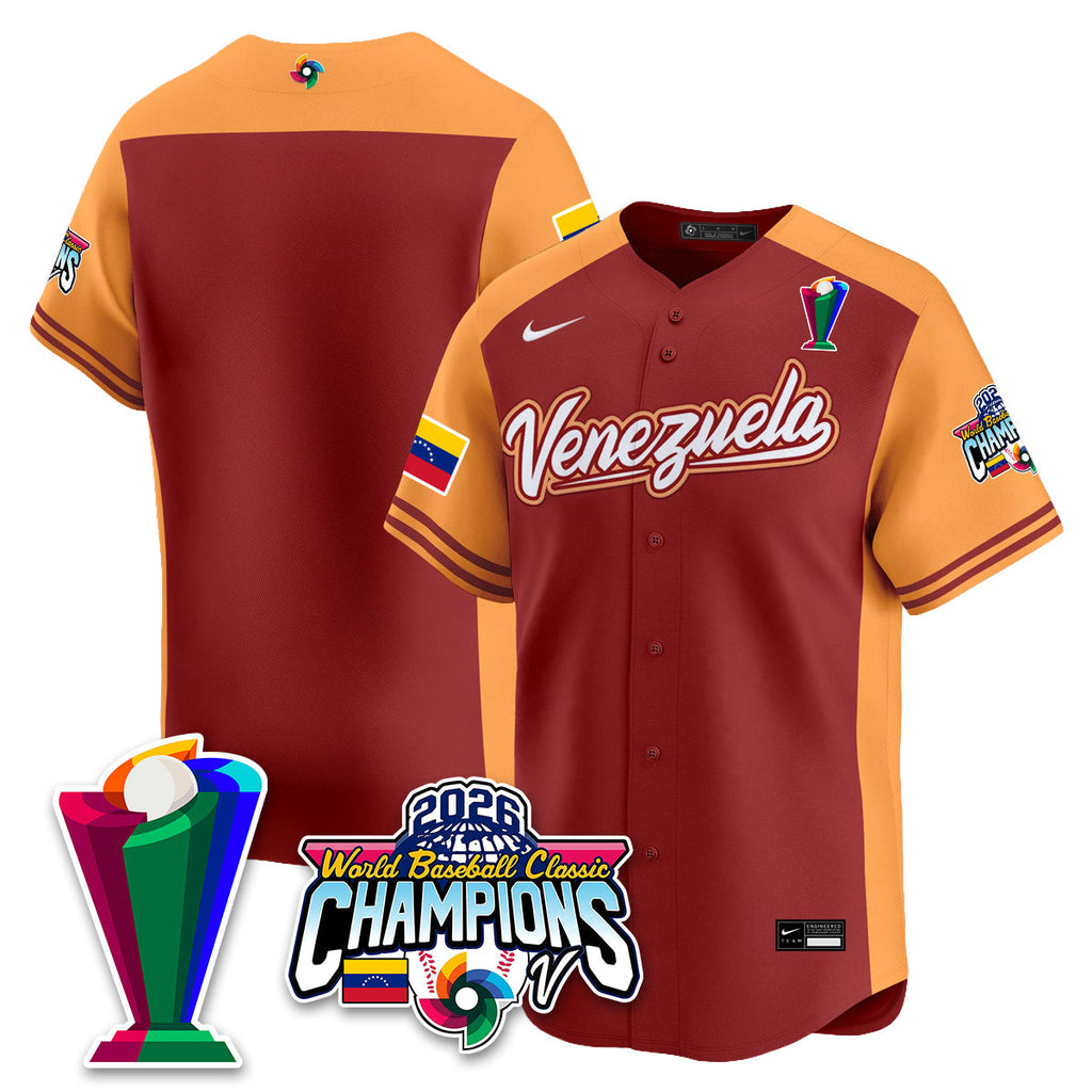 Venezuela Baseball 2026 World Baseball Classic Champions Limited Jersey V2 - Stitched