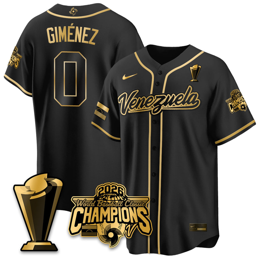 Venezuela Baseball 2026 World Baseball Classic Champions Limited Jersey V2 - Stitched