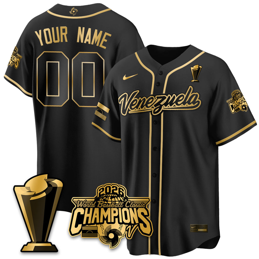 Venezuela Baseball 2026 World Baseball Classic Champions Limited Jersey V2 - Stitched