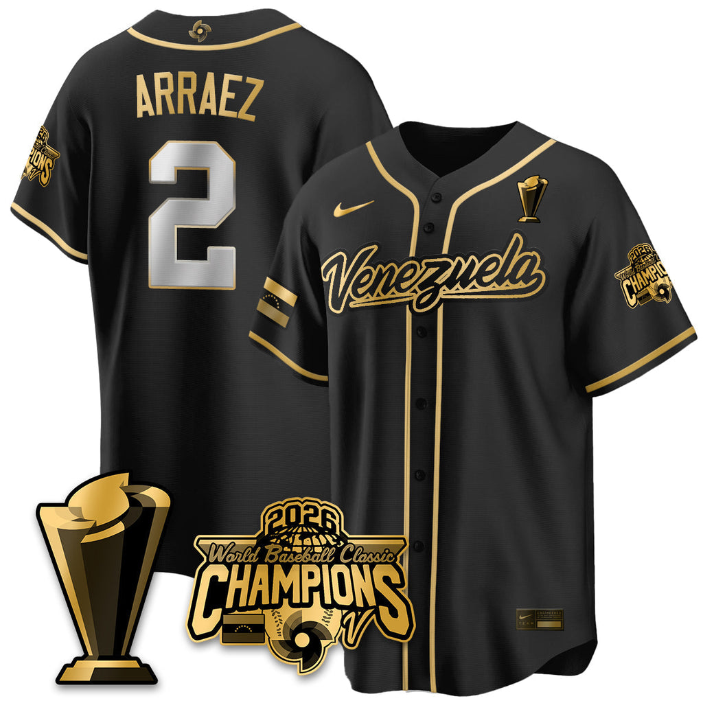 Venezuela Baseball 2026 World Baseball Classic Champions Limited Jersey V2 - Stitched