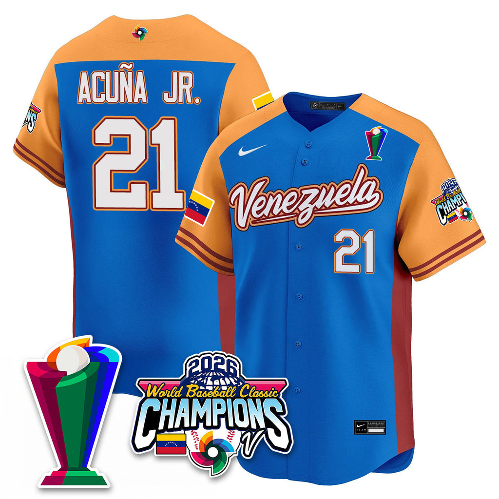 Venezuela Baseball 2026 World Baseball Classic Champions Limited Jersey V2 - Stitched