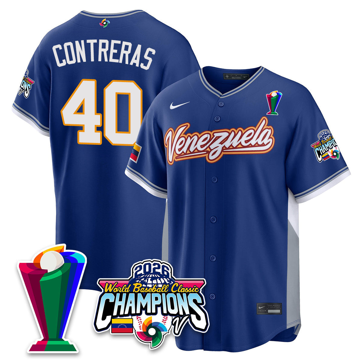 Venezuela Baseball 2026 World Baseball Classic Champions Limited Jersey V2 - Stitched