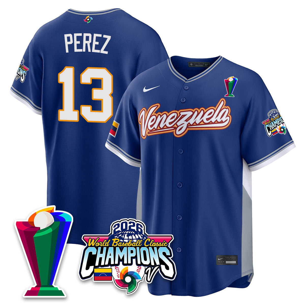 Venezuela Baseball 2026 World Baseball Classic Champions Limited Jersey V2 - Stitched