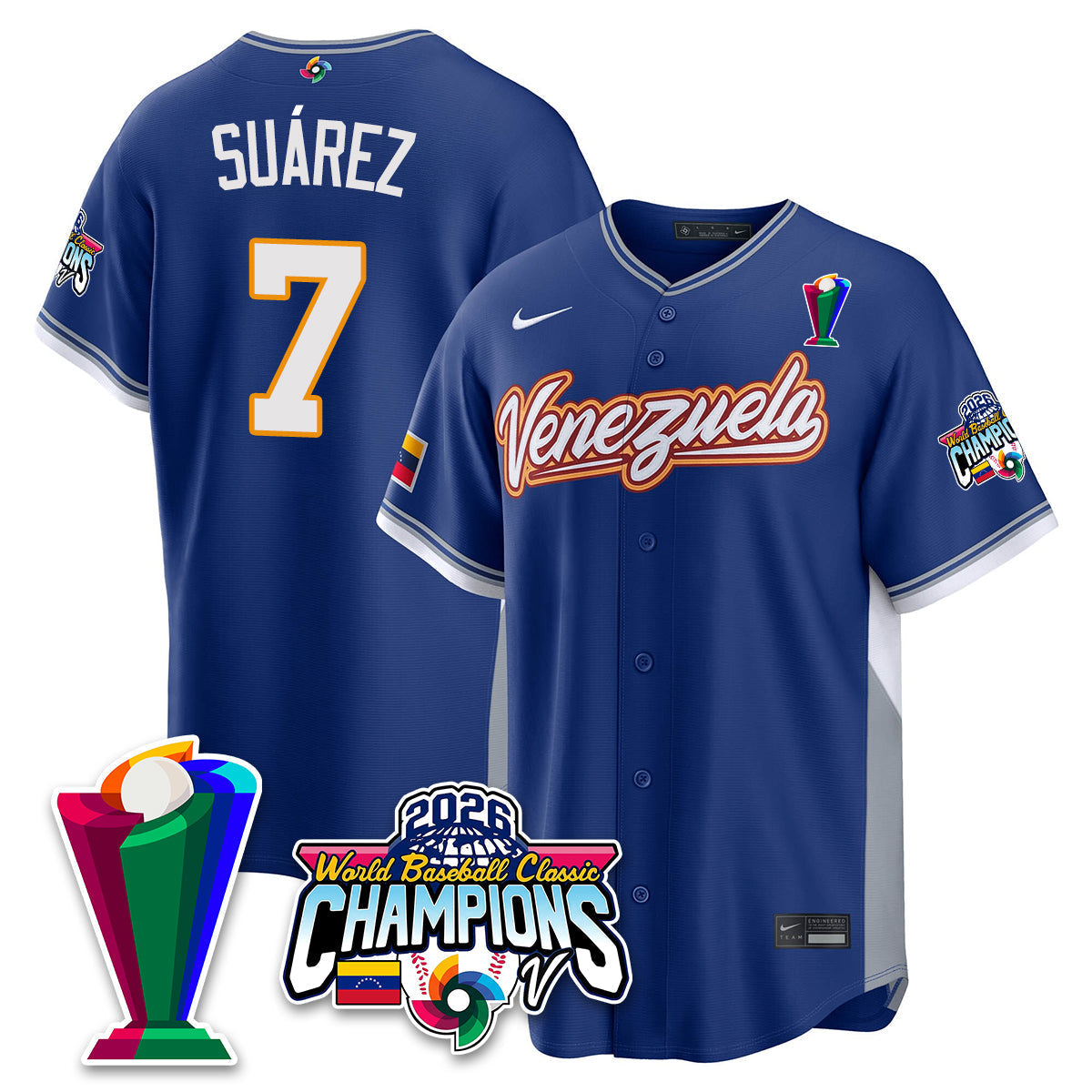 Venezuela Baseball 2026 World Baseball Classic Champions Limited Jersey V2 - Stitched