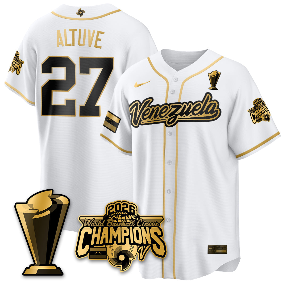 Venezuela Baseball 2026 World Baseball Classic Champions Limited Jersey V2 - Stitched