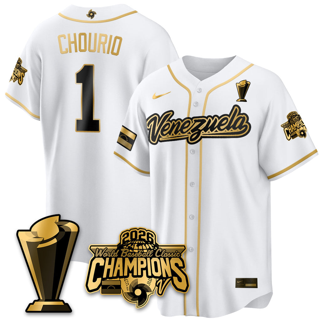 Venezuela Baseball 2026 World Baseball Classic Champions Limited Jersey V2 - Stitched