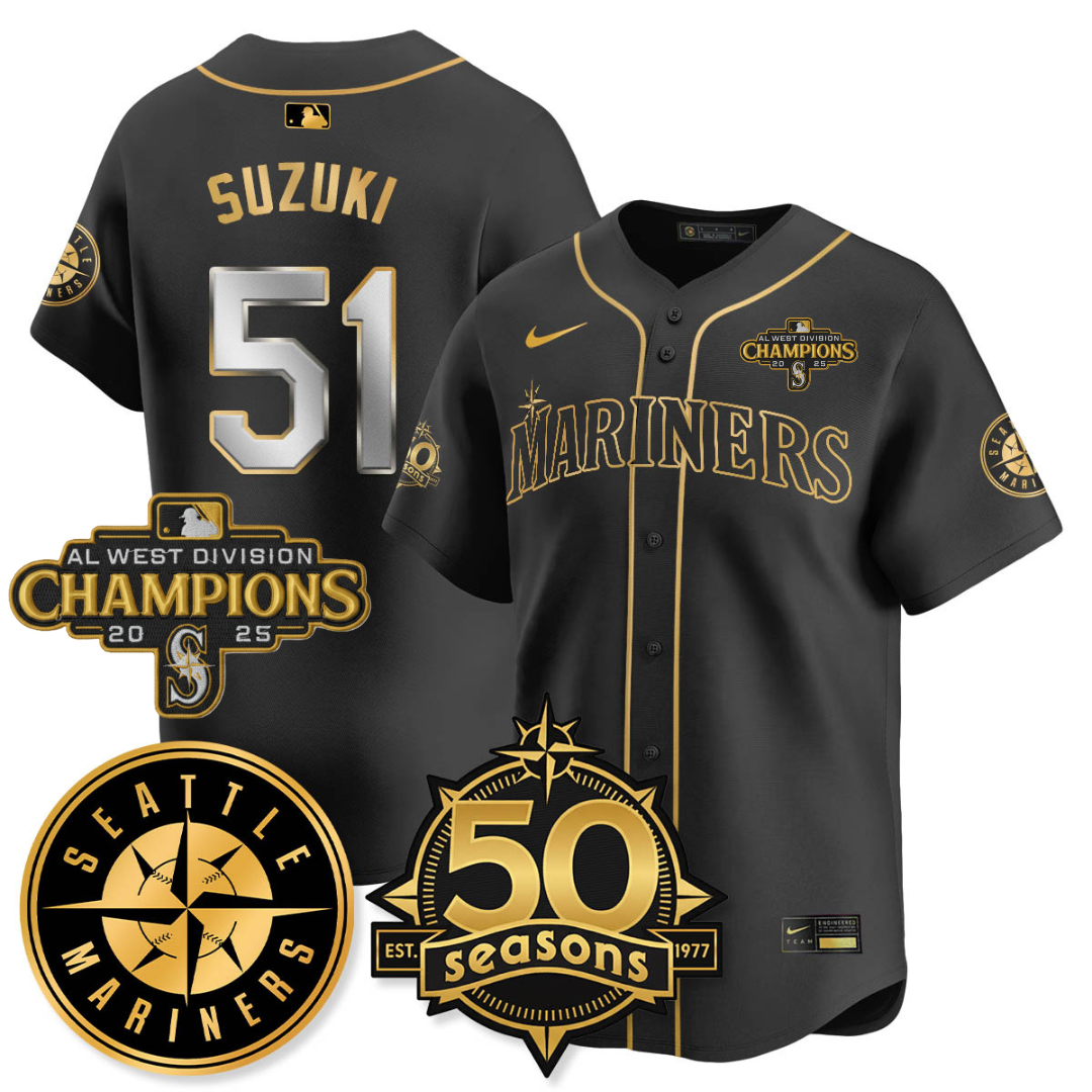 SEA Limited Teal Jersey - 50th Anniversary & AL West Division Champions - Stitched