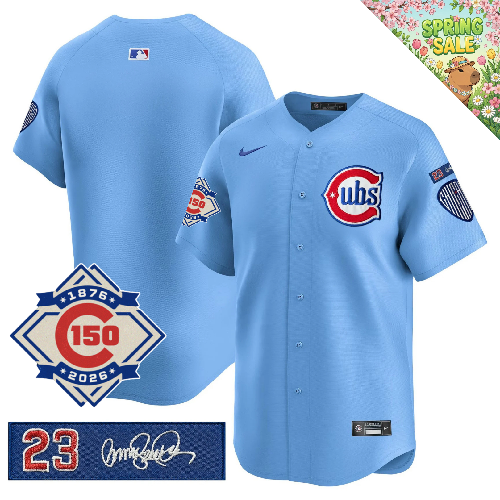 CHC 150th Anniversary & 'Ryne Sandberg Tribute' Limited Gold Jersey - Stitched