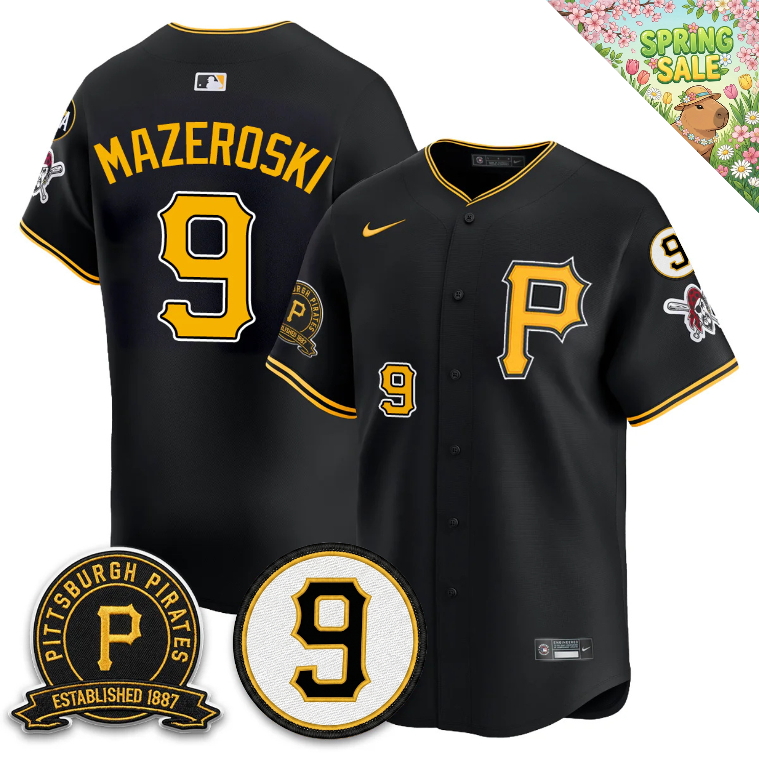 PIT 2026 Limited City Connect Jersey - Bill Mazeroski & EST 1887 Patch - Stitched