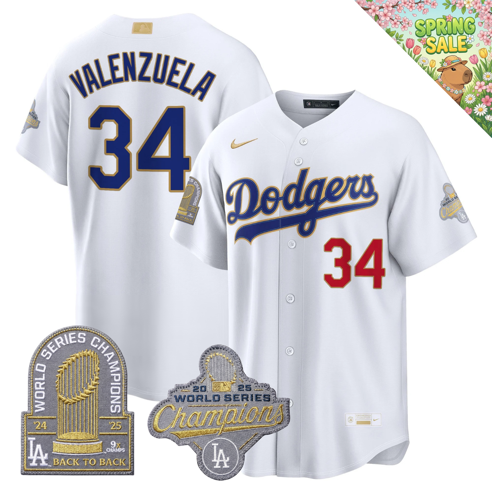 LAD "Gold Collection" Premier Limited Jersey - 9X World Series Champions - Stitched
