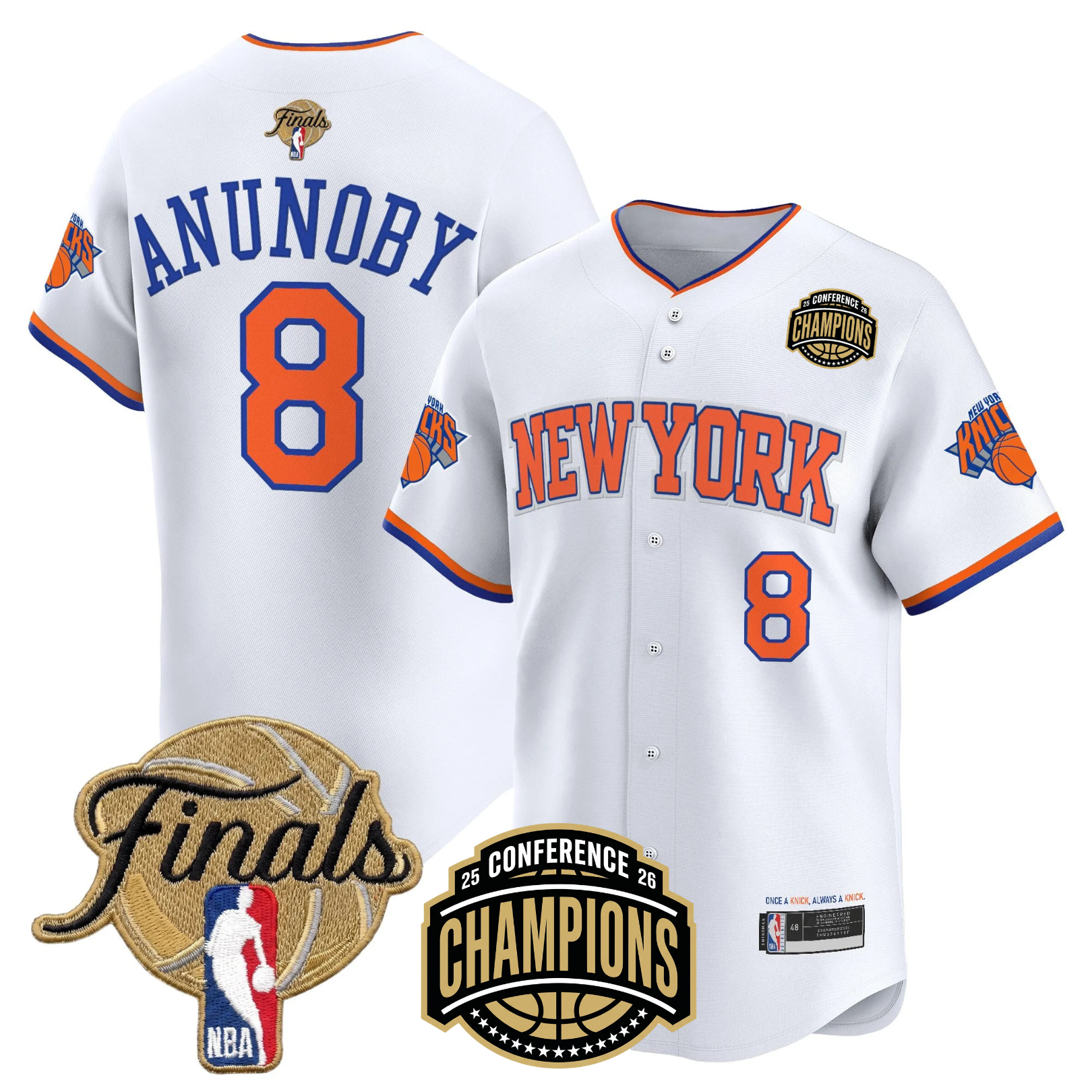 NYK 2026 Finals Vapor Baseball Jersey - Stitched