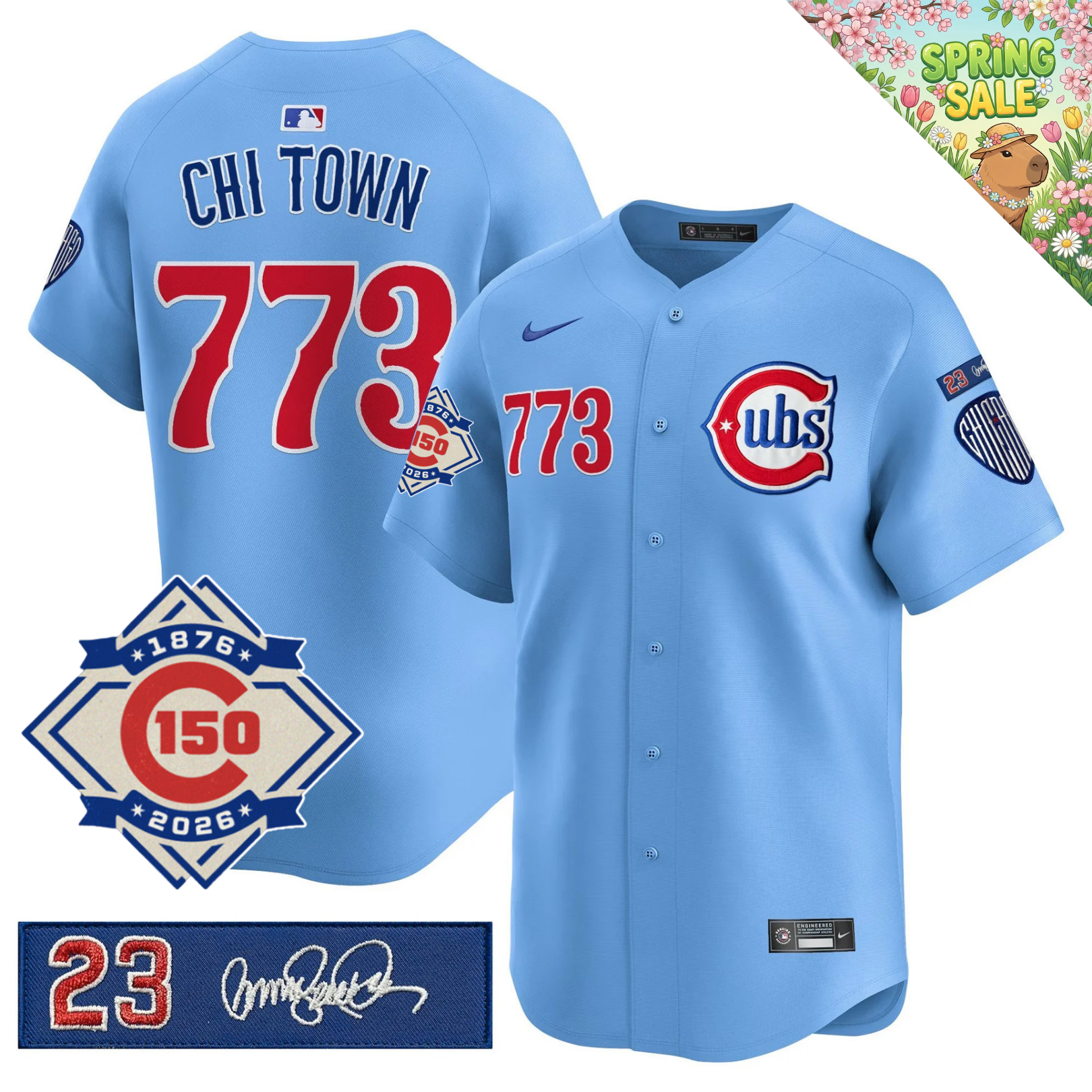 CHC 150th Anniversary & 'Ryne Sandberg Tribute' Limited Gold Jersey - Stitched