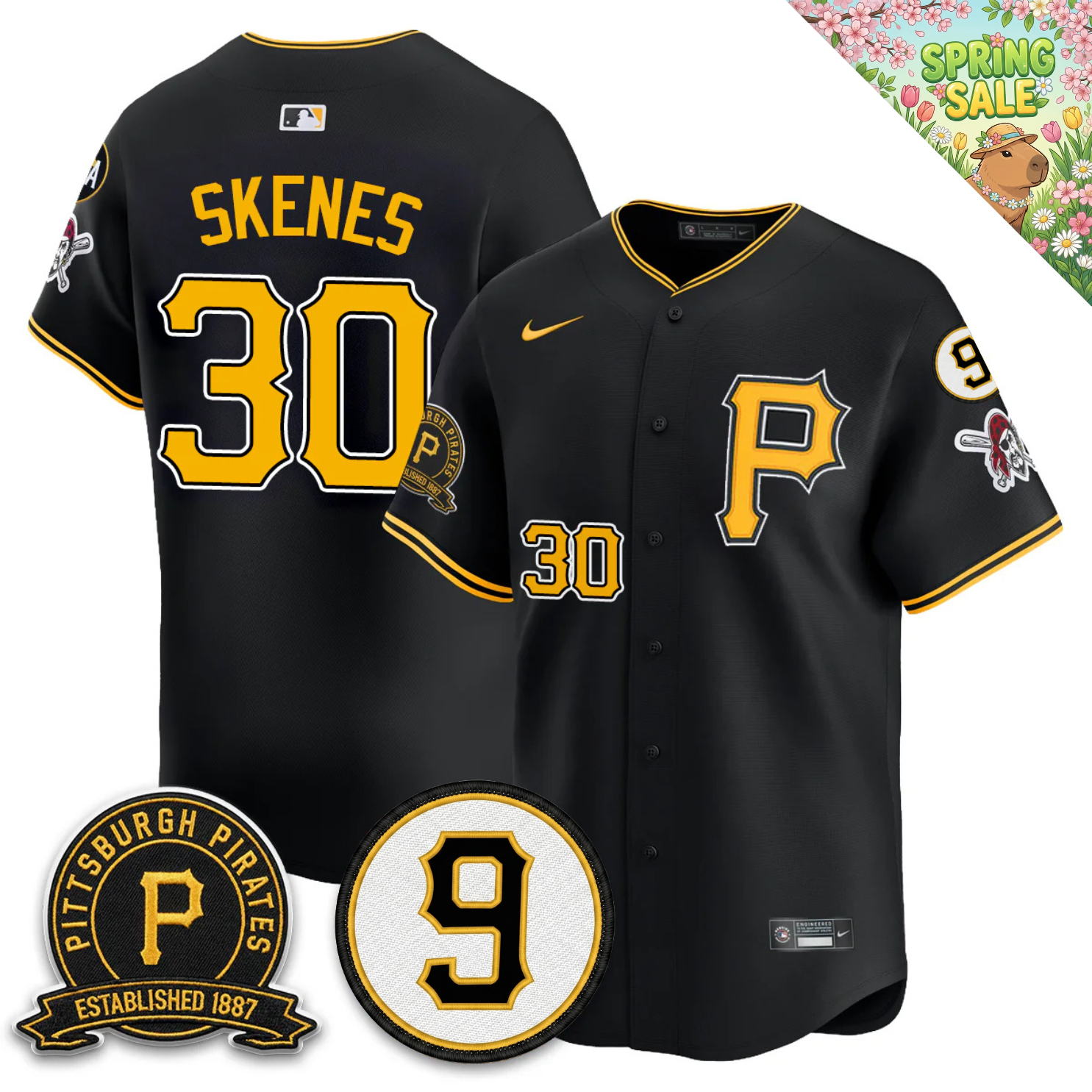 PIT Memories Vapor Limited Jersey - Bill Mazeroski & EST 1887 Patch - Stitched