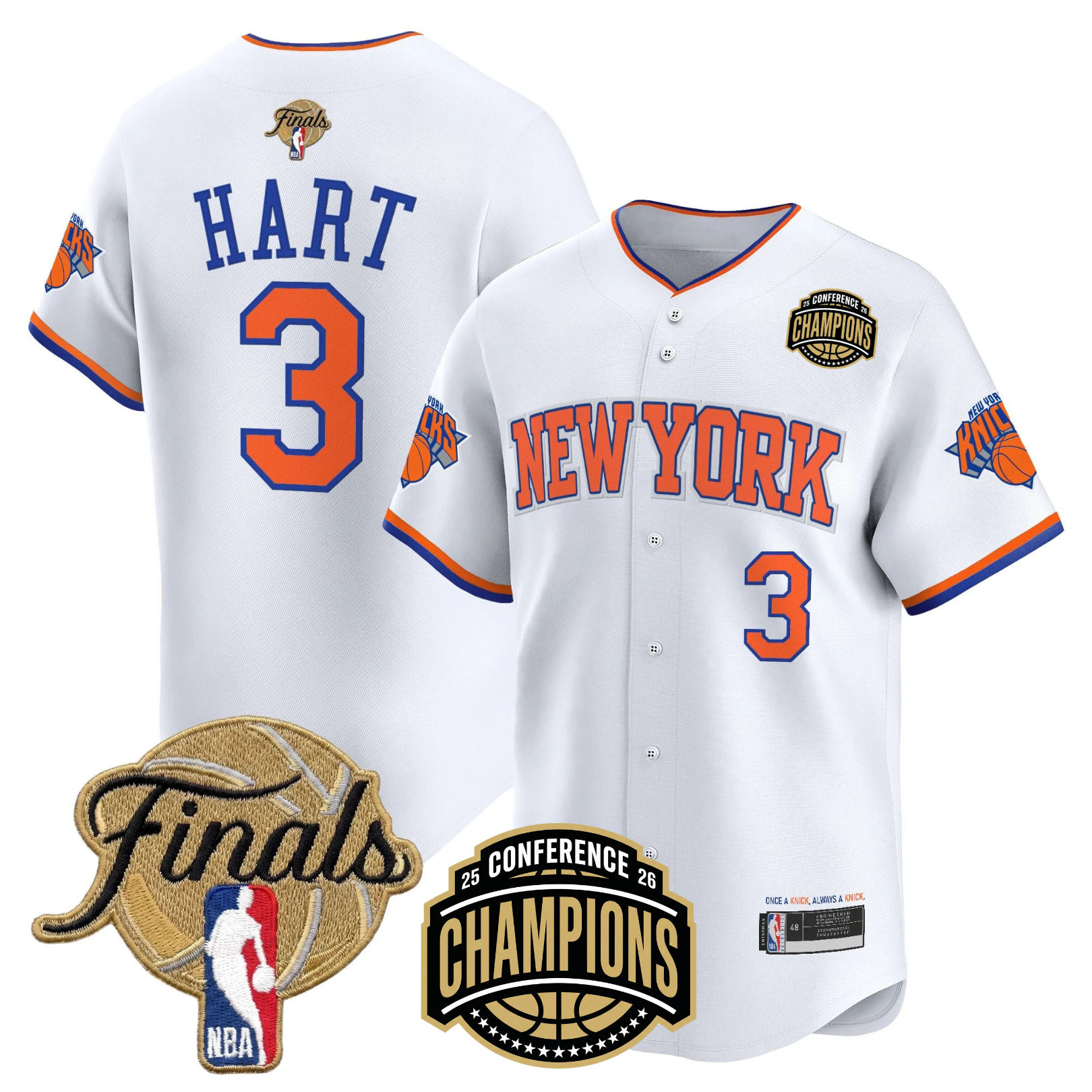 NYK 2026 Finals Vapor Baseball Gold Jersey - Stitched