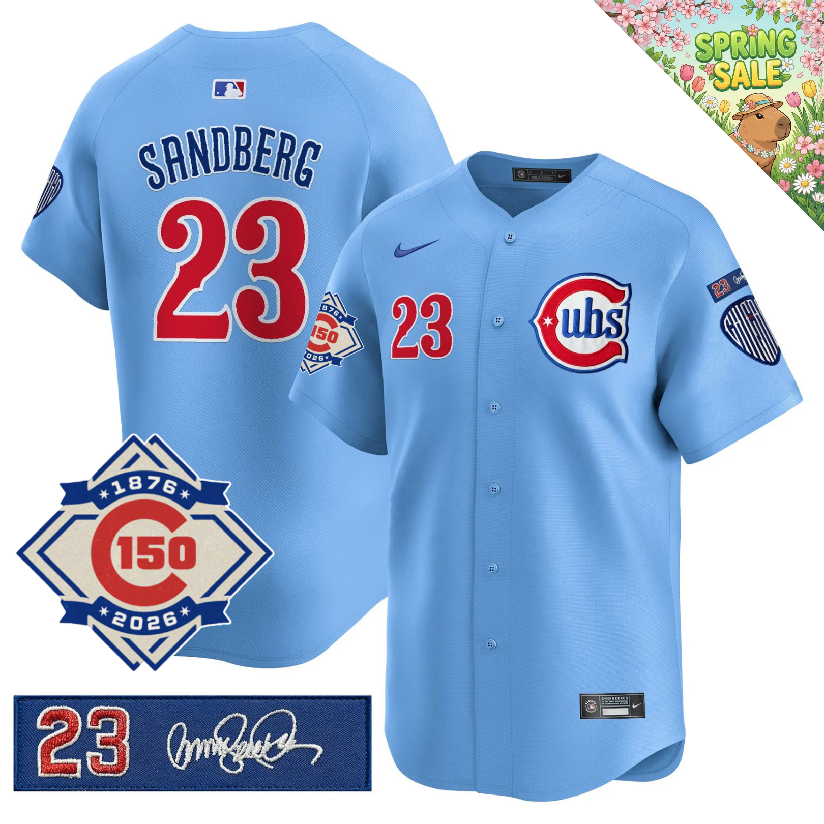 CHC 150th Anniversary & 'Ryne Sandberg Tribute' Limited Gold Jersey - Stitched