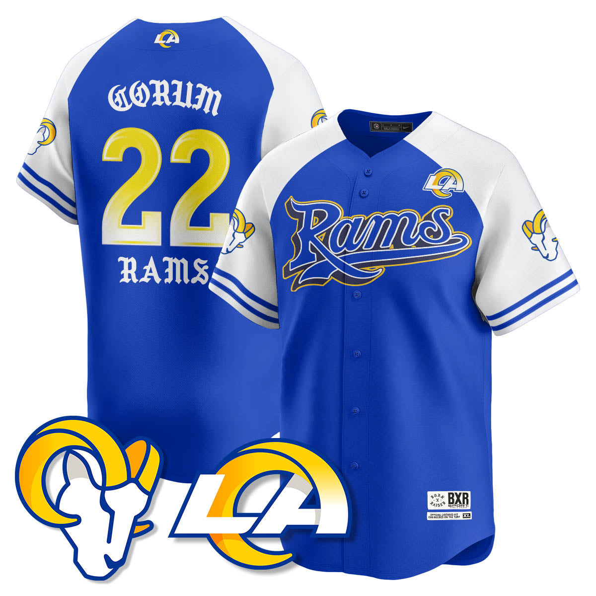 LAR Born x Raised Baseball Jersey - Stitched