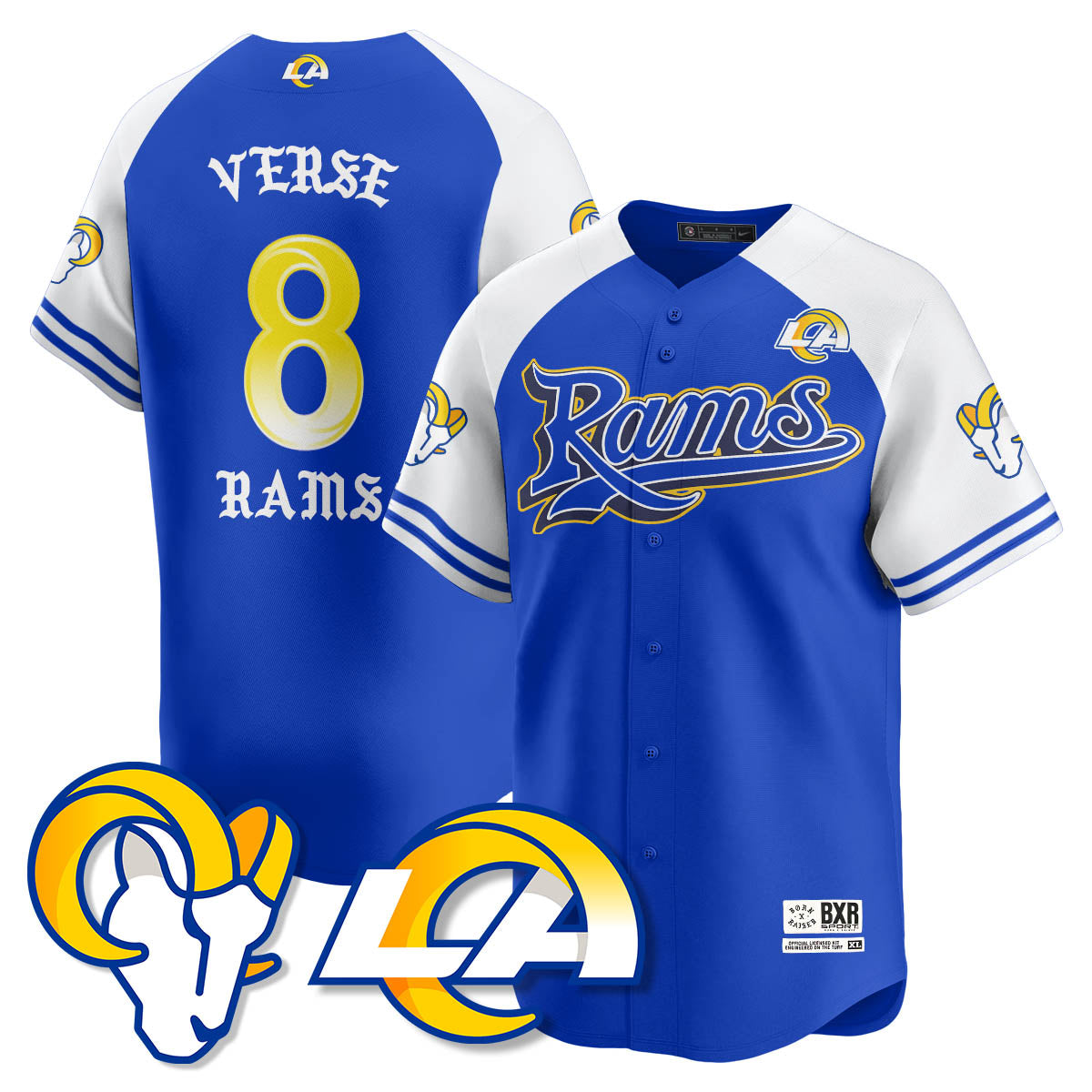 LAR Born x Raised Baseball Jersey - Stitched
