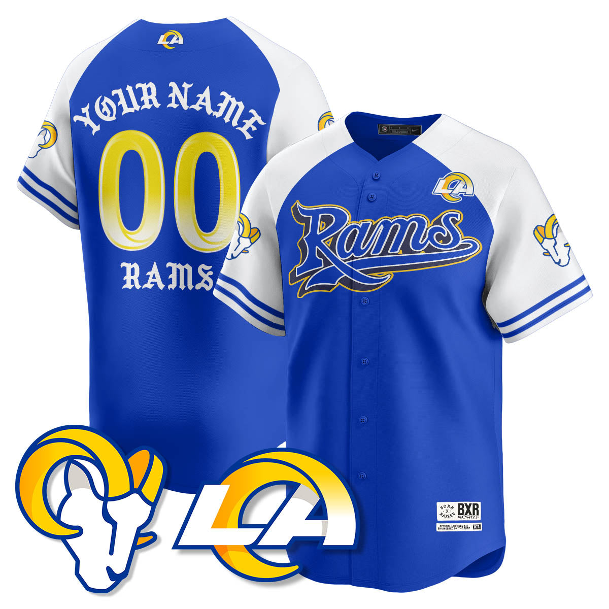 LAR Born x Raised Baseball Jersey - Stitched