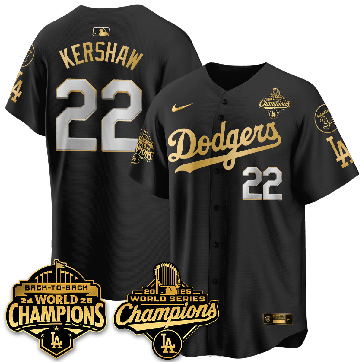 LAD 2025 World Series Champions Jersey - Stitched N2