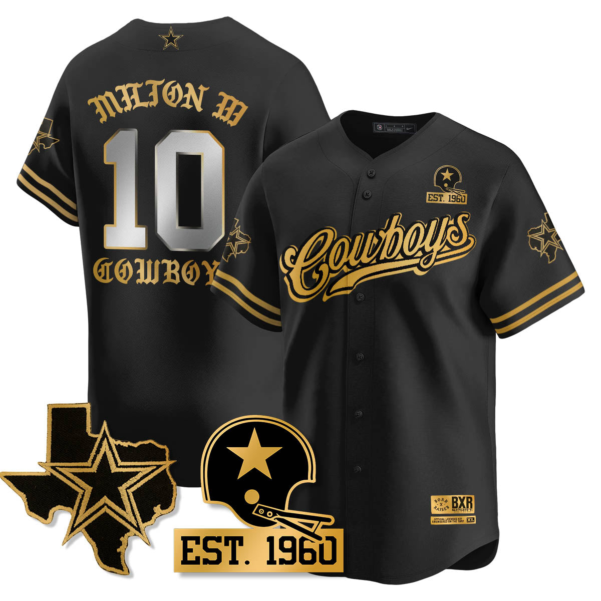 DAL Born x Raised Baseball Jersey - Stitched