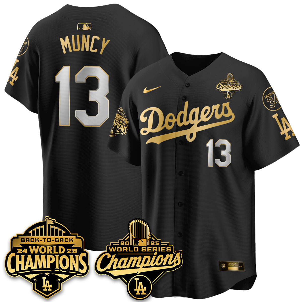 LAD 2025 World Series Champions Jersey - Stitched N2