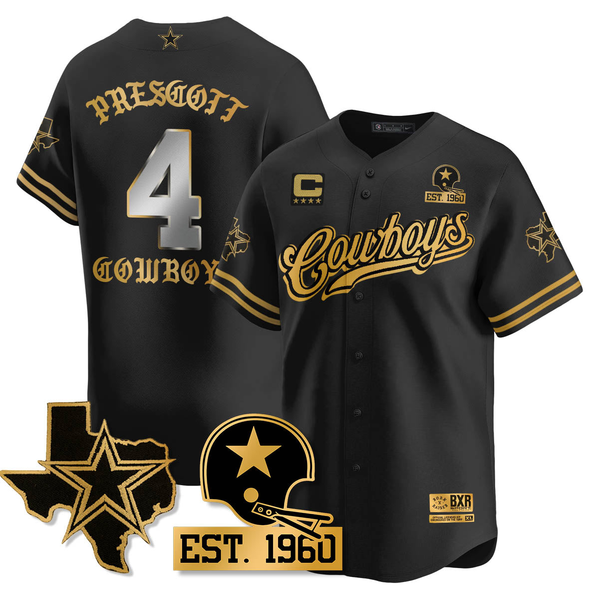 DAL Born x Raised Baseball Jersey - Stitched