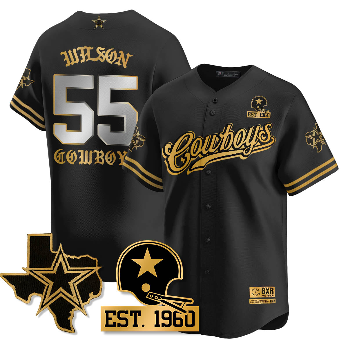 DAL Born x Raised Baseball Jersey - Stitched