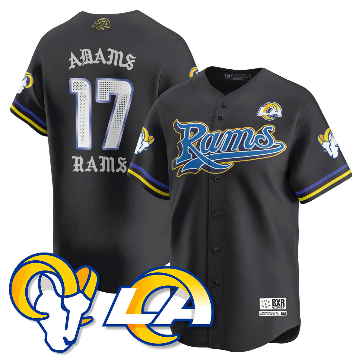 LAR Born x Raised Baseball Jersey - Stitched