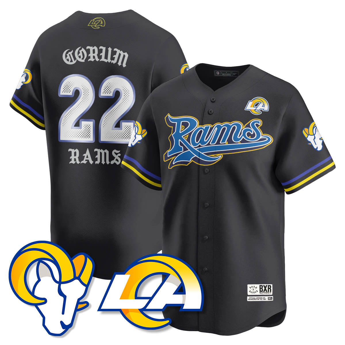 LAR Born x Raised Baseball Jersey - Stitched
