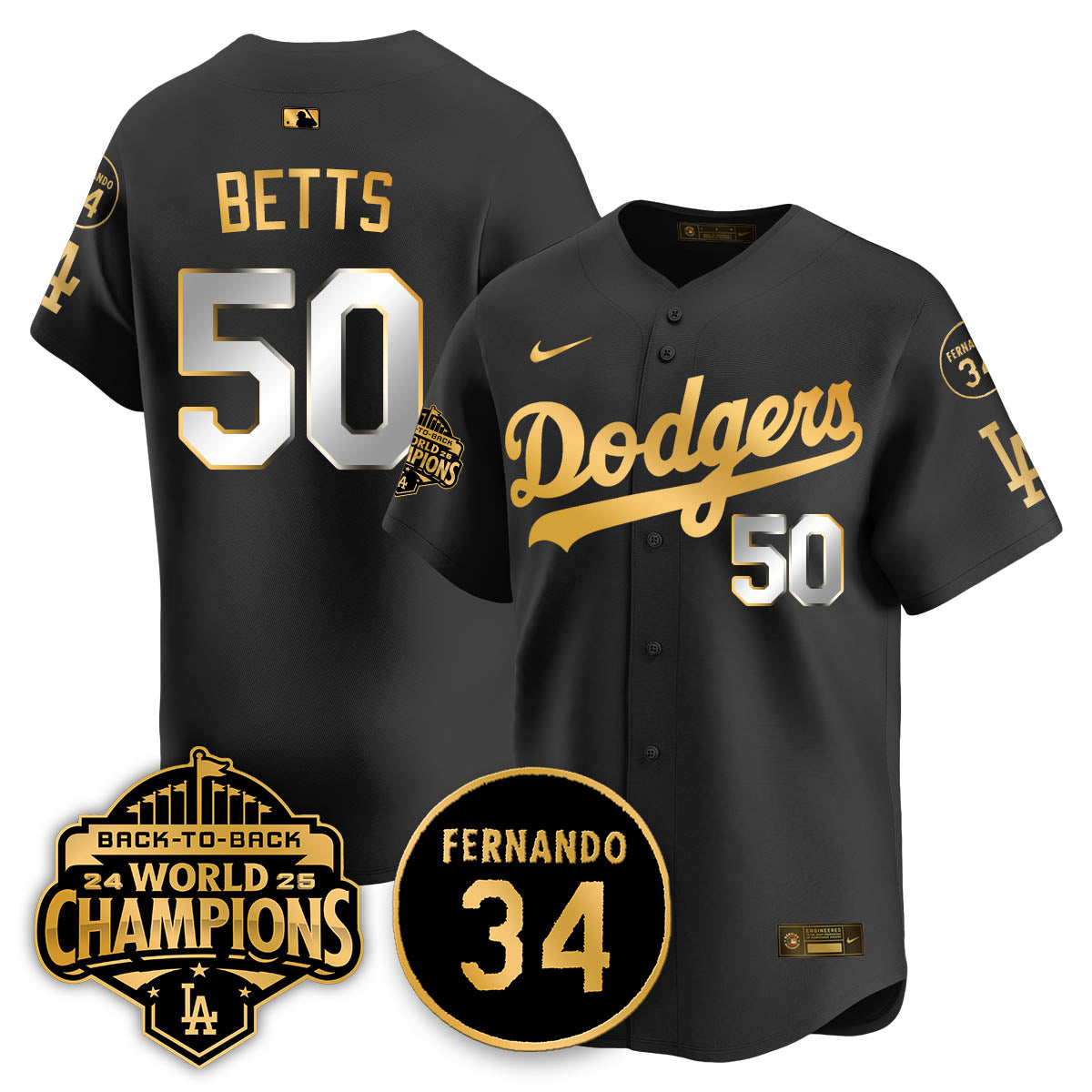 LAD 2025 Back To Back Champions Jersey - Stitched