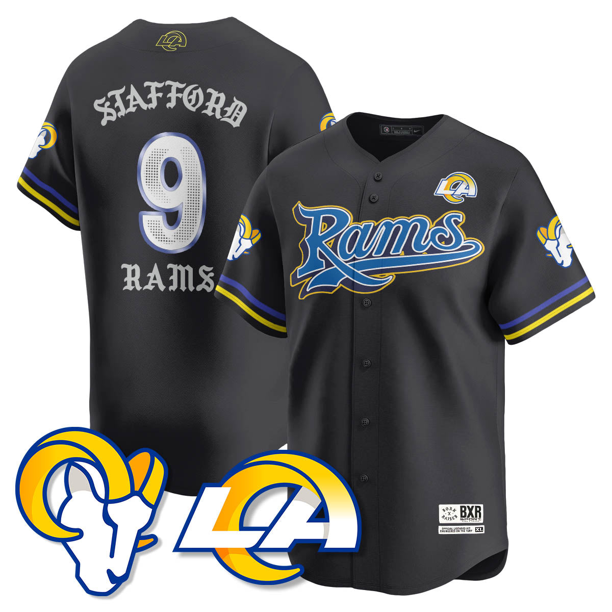 LAR Born x Raised Baseball Jersey - Stitched