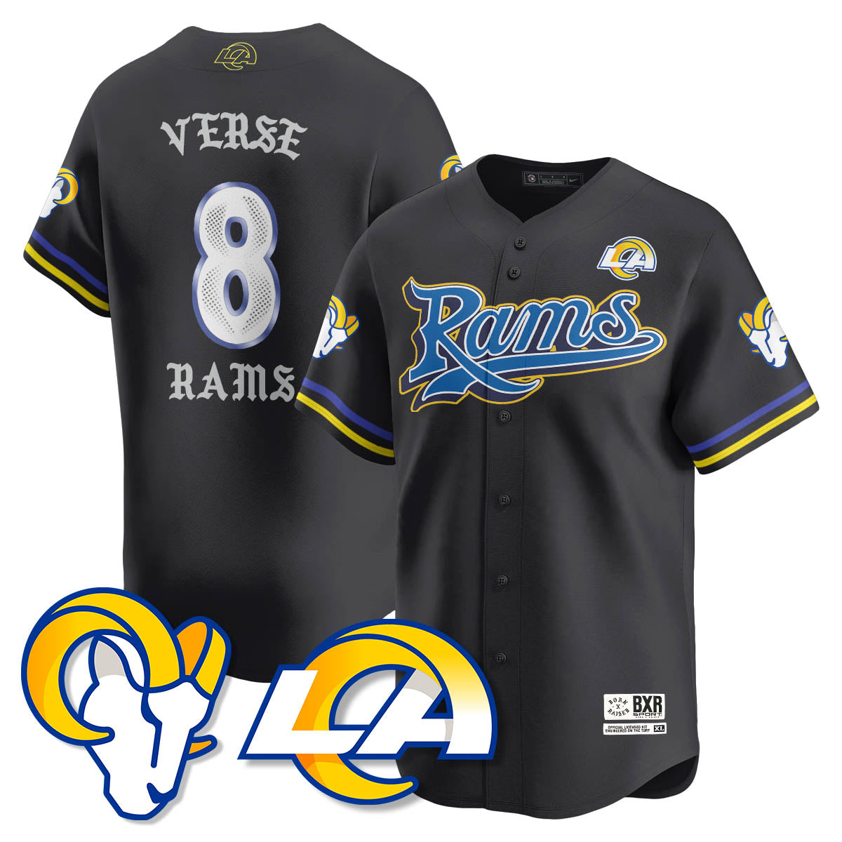 LAR Born x Raised Baseball Jersey - Stitched