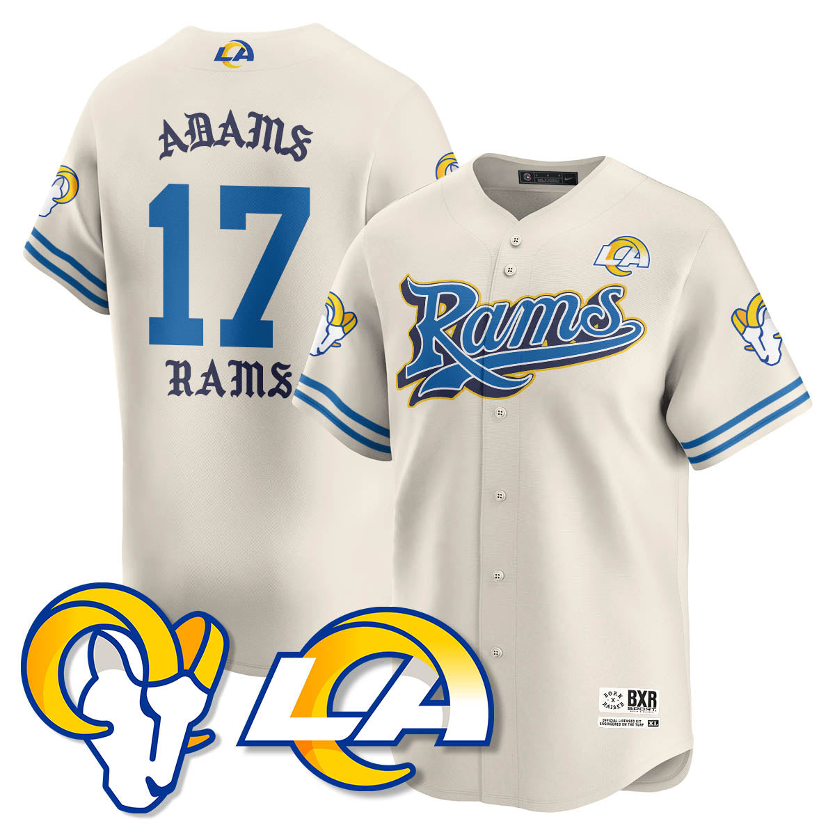 LAR Born x Raised Baseball Jersey - Stitched